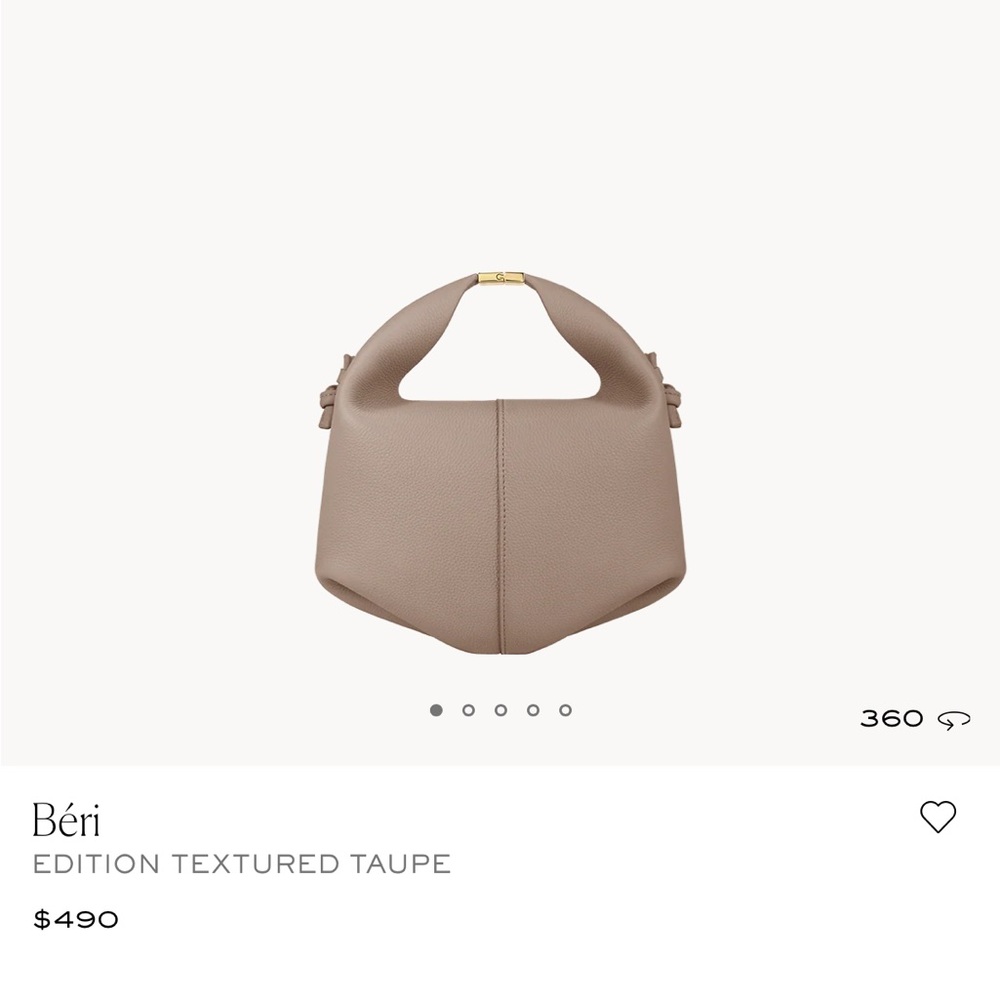 Polene Béri Textured Beige Shoulder Bag